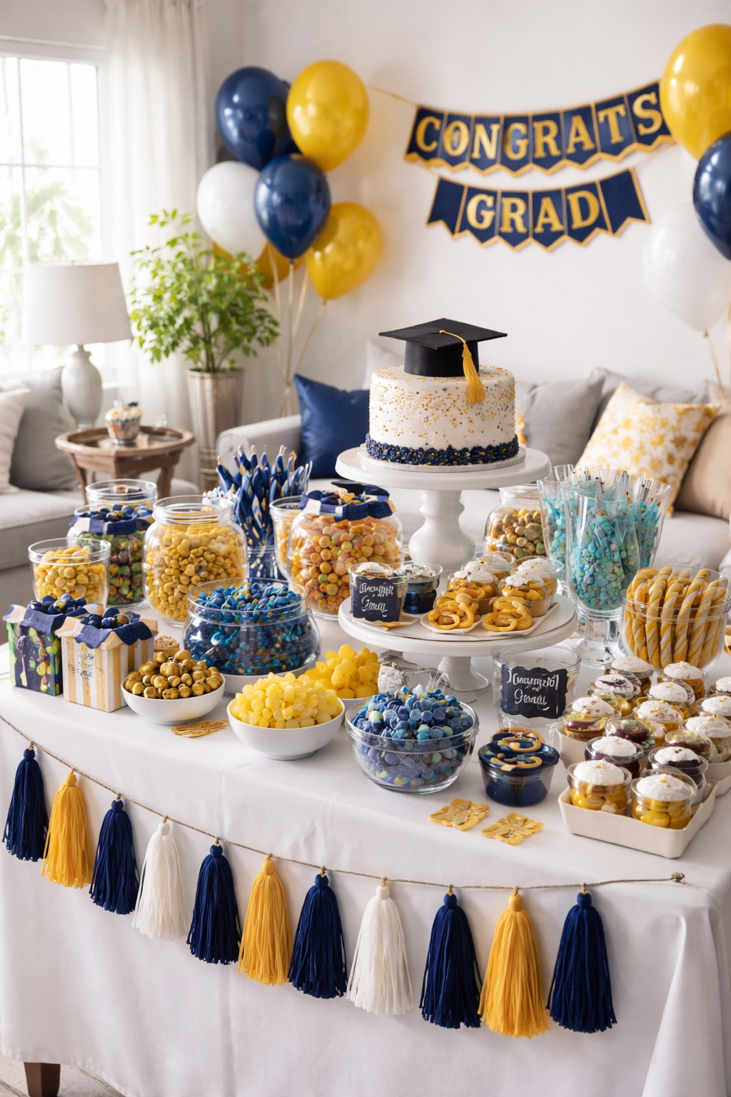 school colors candy display