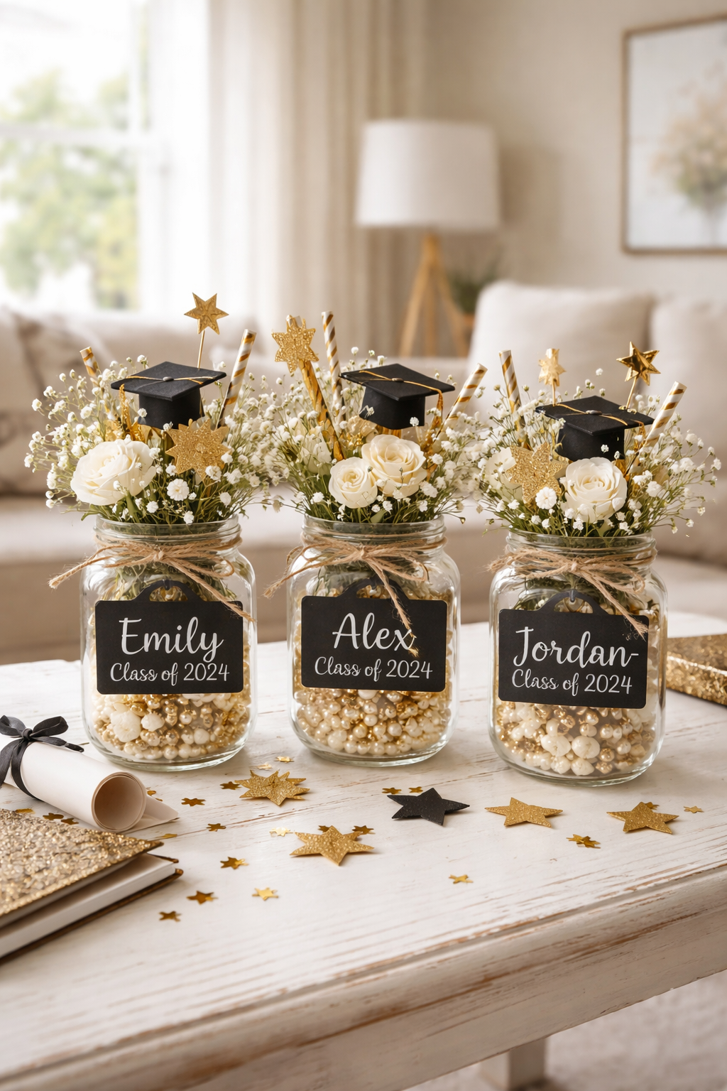 personalized graduation mason jars