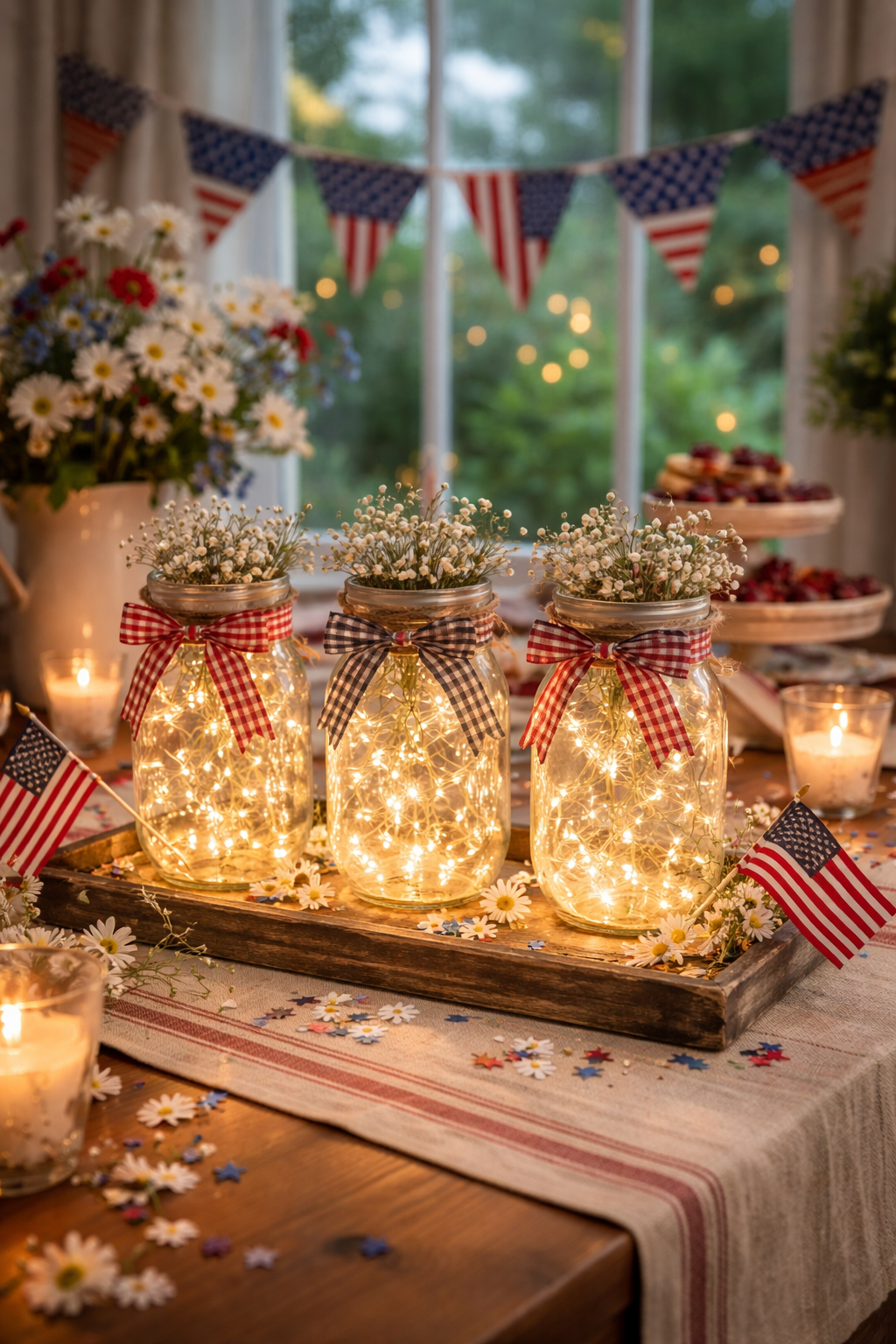 twinkling mason jar lanterns