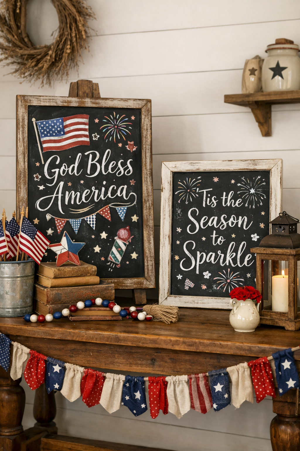 festive patriotic chalkboard signs