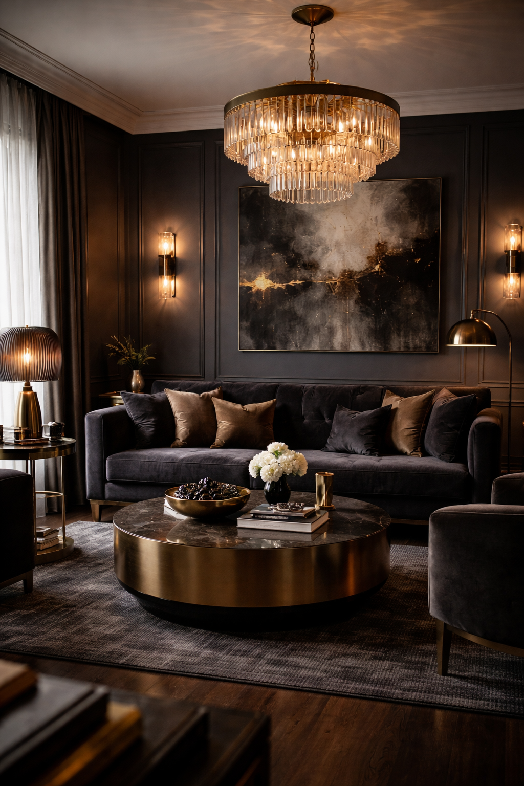 metallic accents add elegance