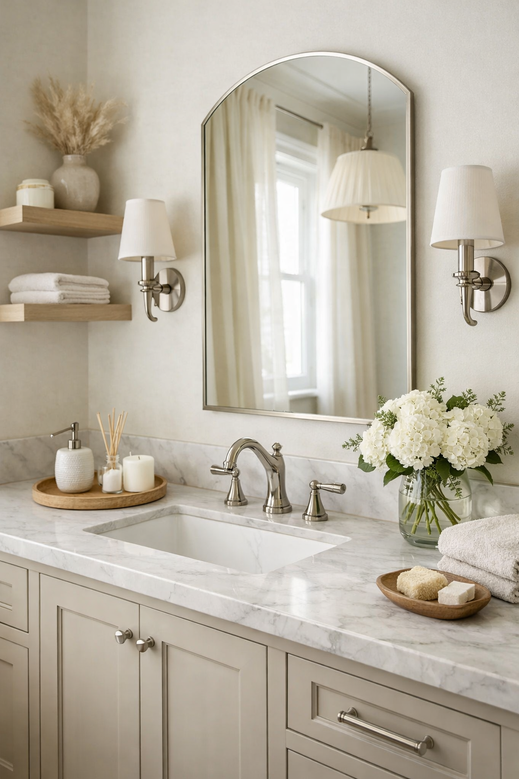 elegant understated marble countertops