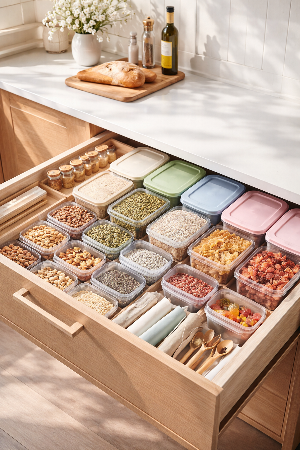 color coded storage for organization