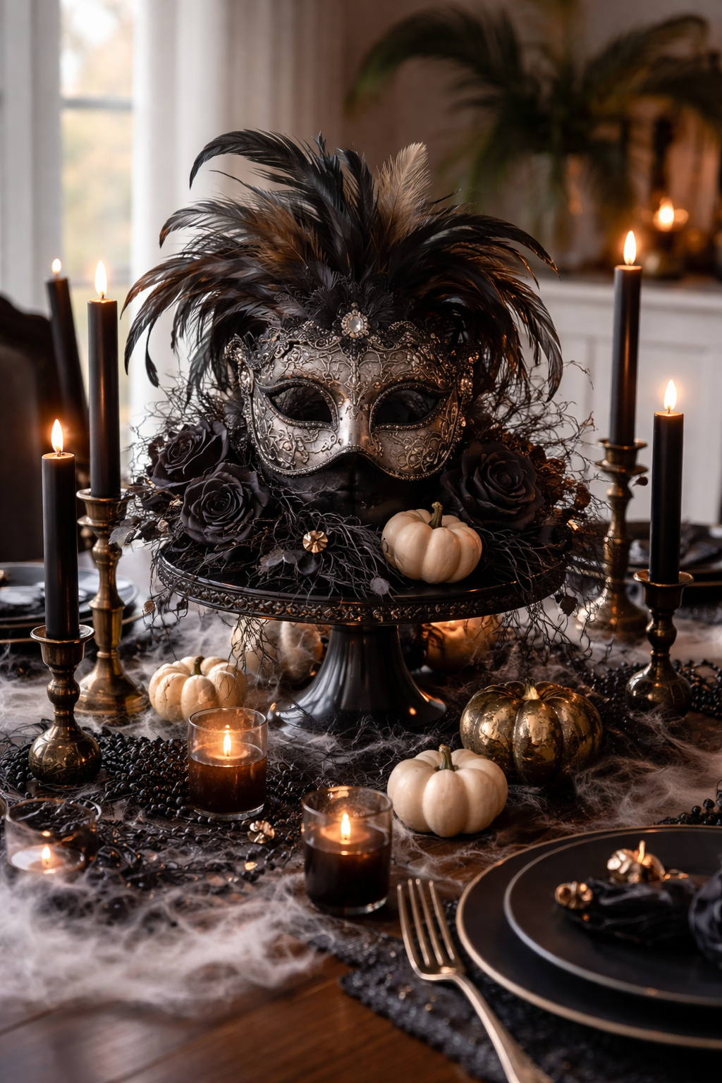 Enchanted Halloween table decor