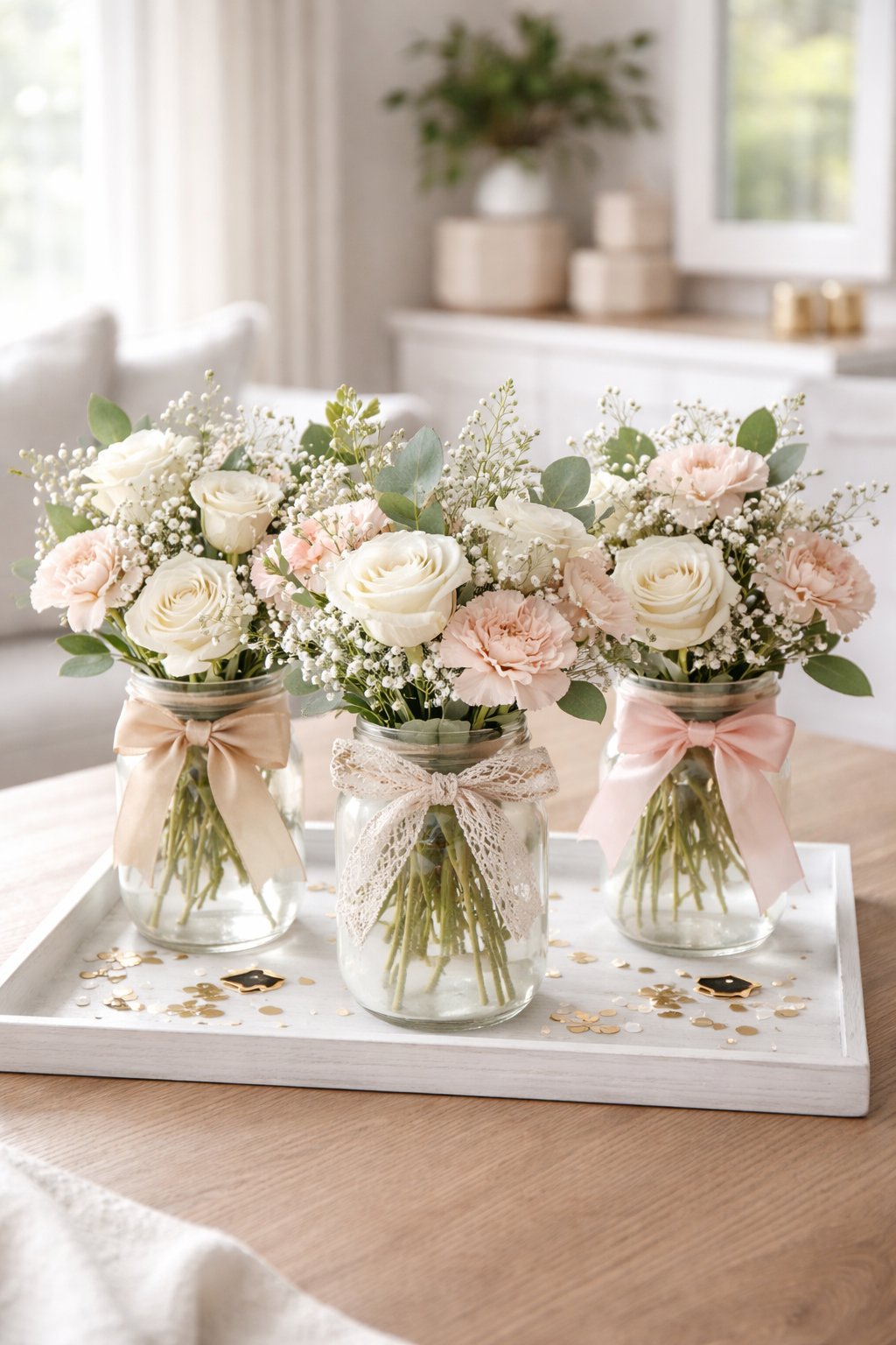 elegant floral jar accents