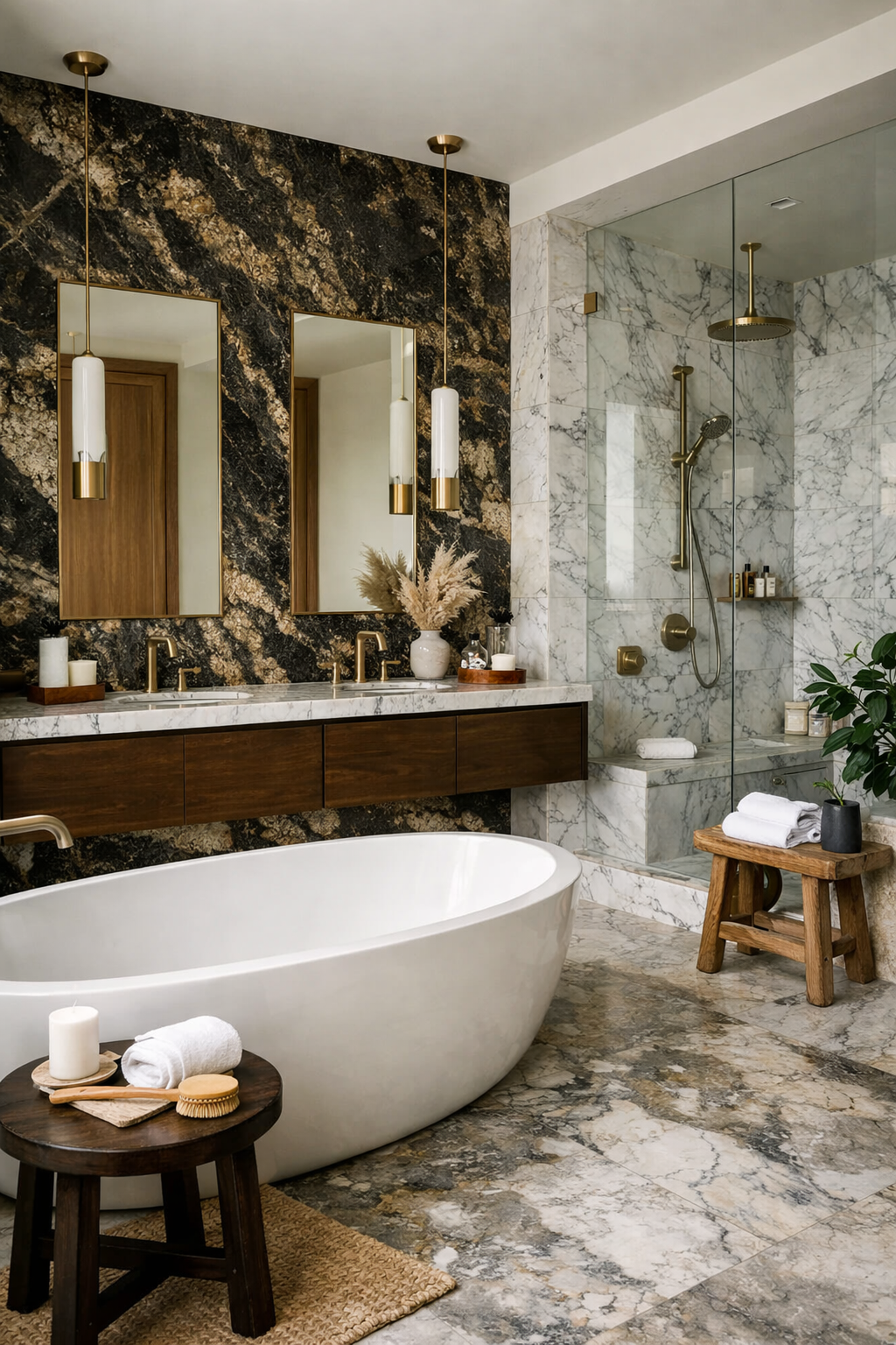 luxurious natural material integration