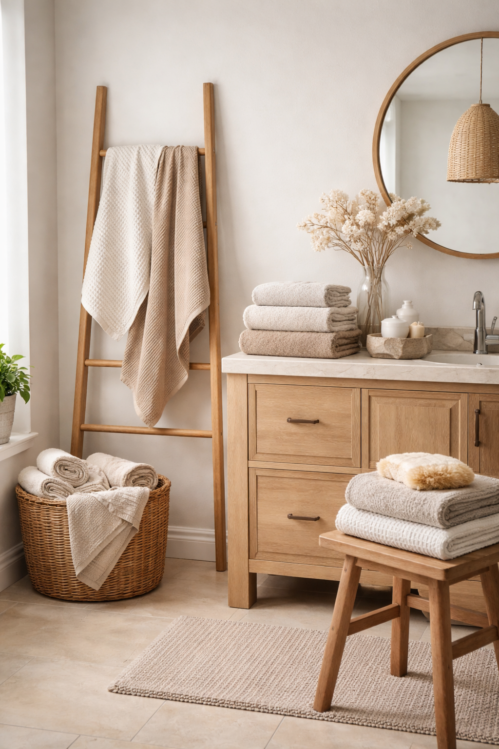 neutral tones textured textiles