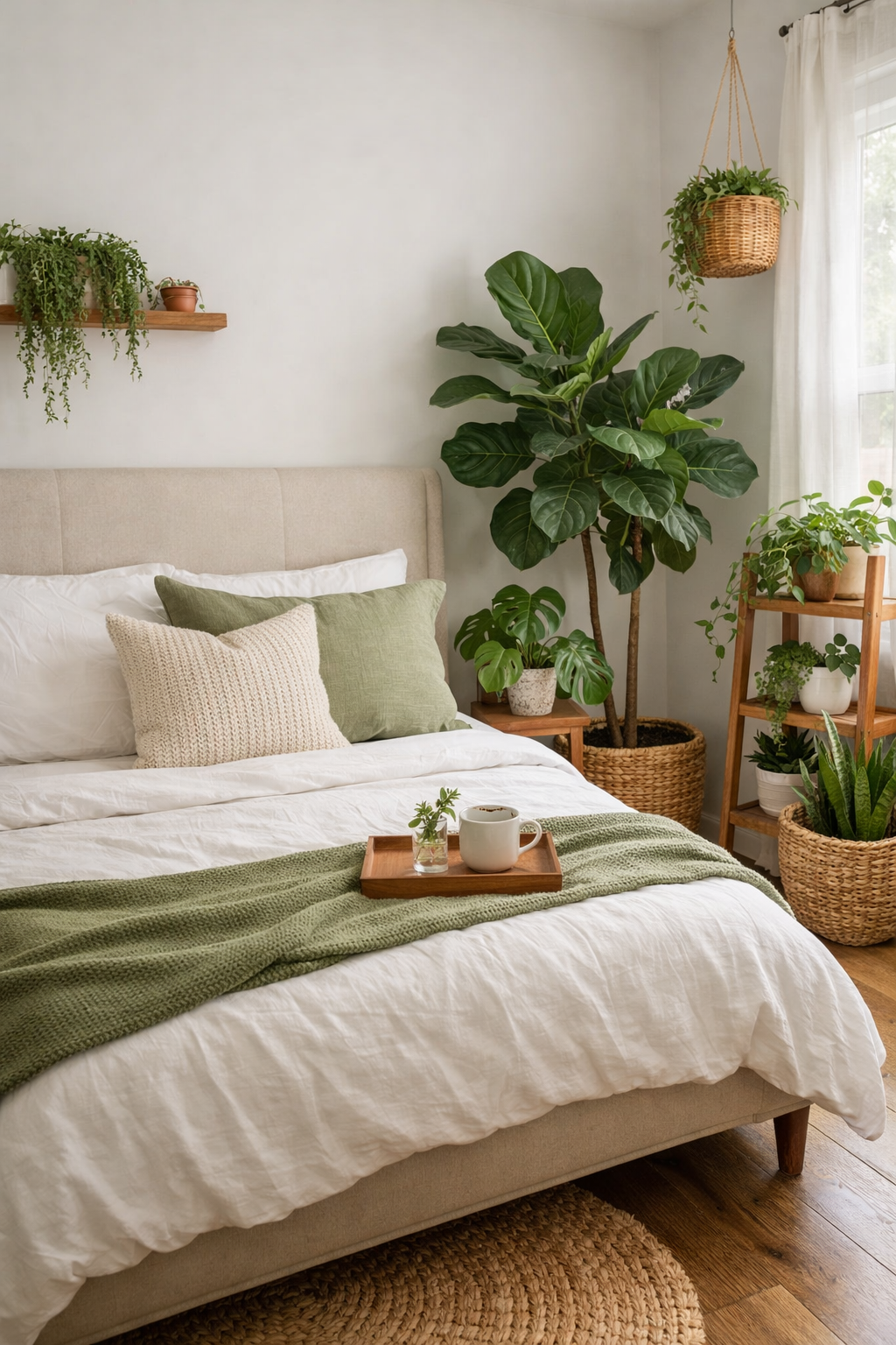 23 Small Bedroom Makeover Ideas With a Big Style Impact 15 add greenery for vibrant freshness