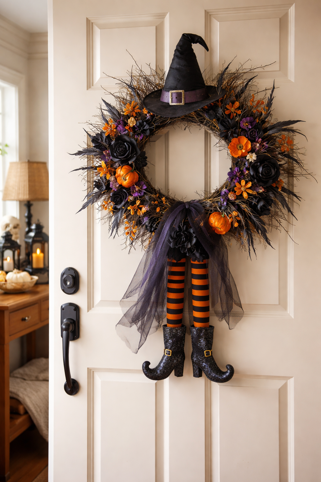 45 Halloween Wreath Ideas to Impress Your Trick-or-Treaters Before October 6 Halloween Wreath