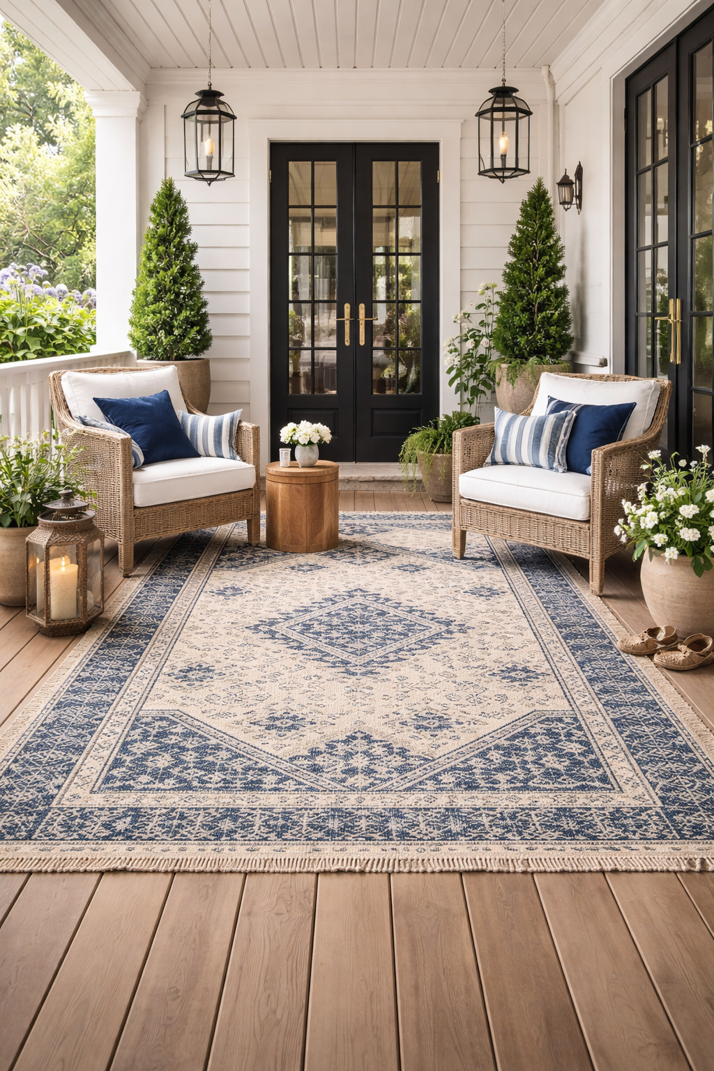 stylish durable porch rug