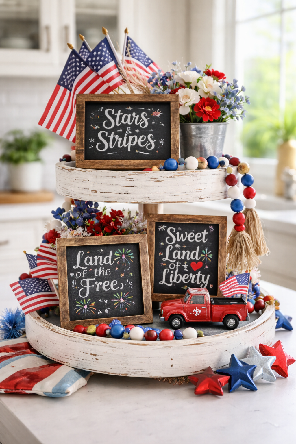 patriotic chalkboard decor