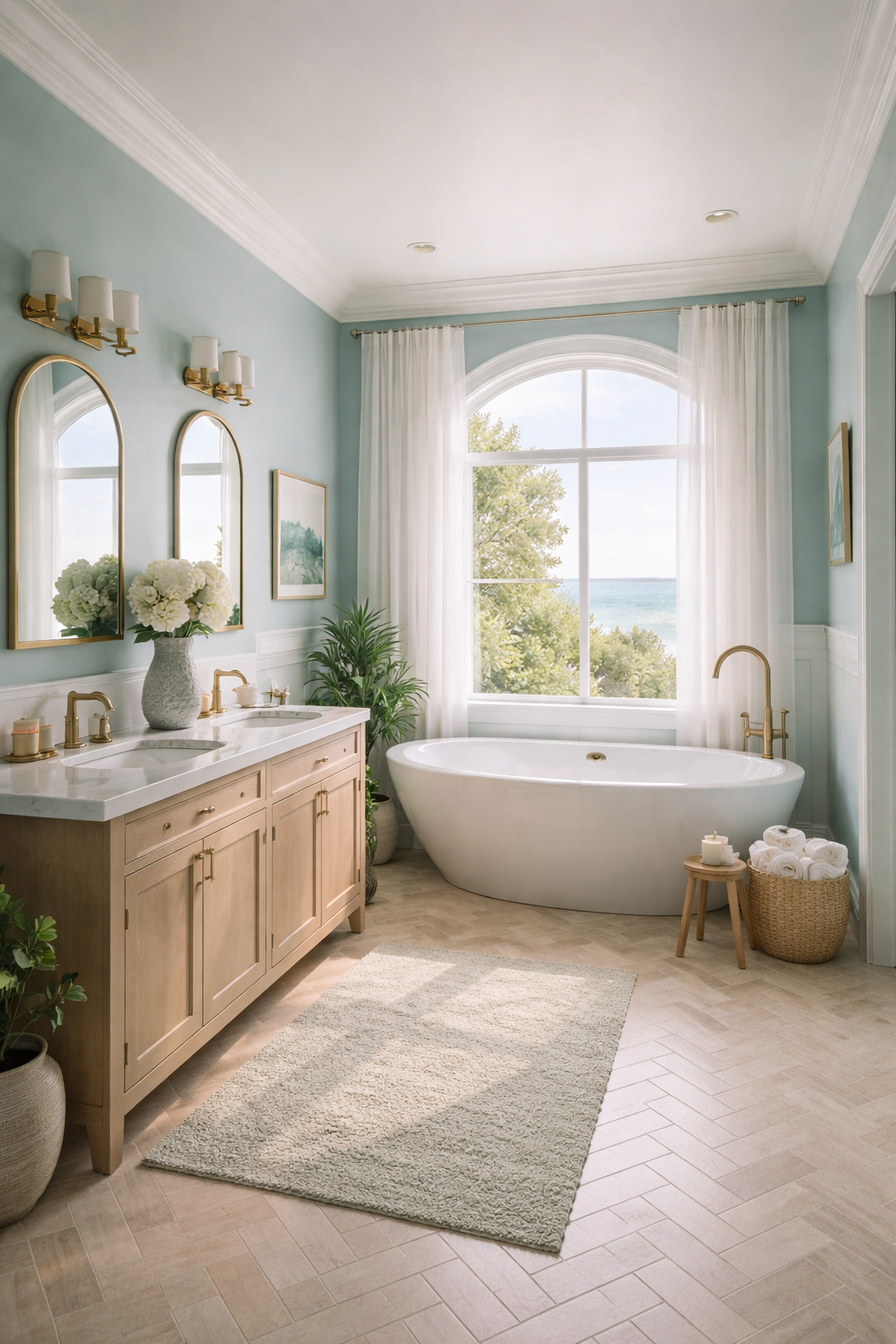 calming ocean inspired bathroom colors
