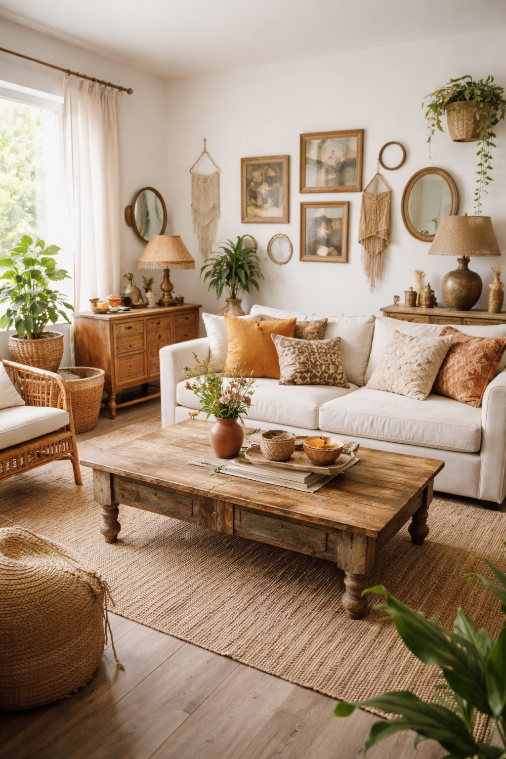 22 Modern Boho Living Room Ideas You'll Absolutely Love 7 vintage upcycled eclectic charm
