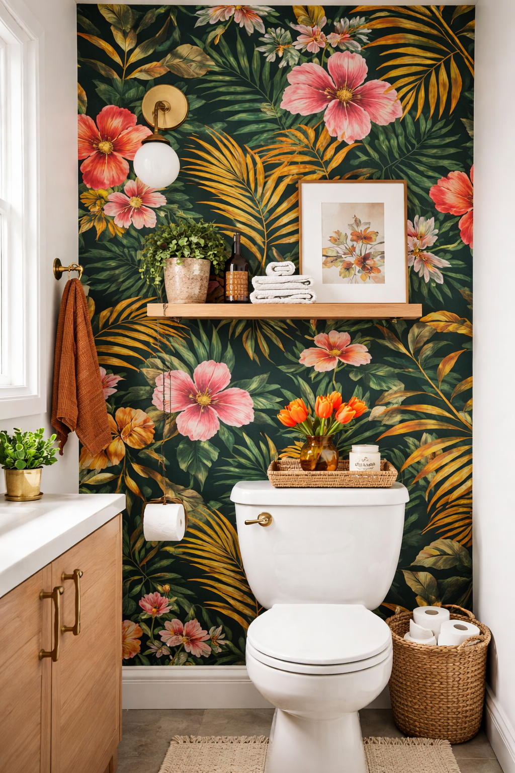 25 Gorgeous Above Toilet Decor Ideas You’ll Want to Steal 7 bold colorful bathroom decor