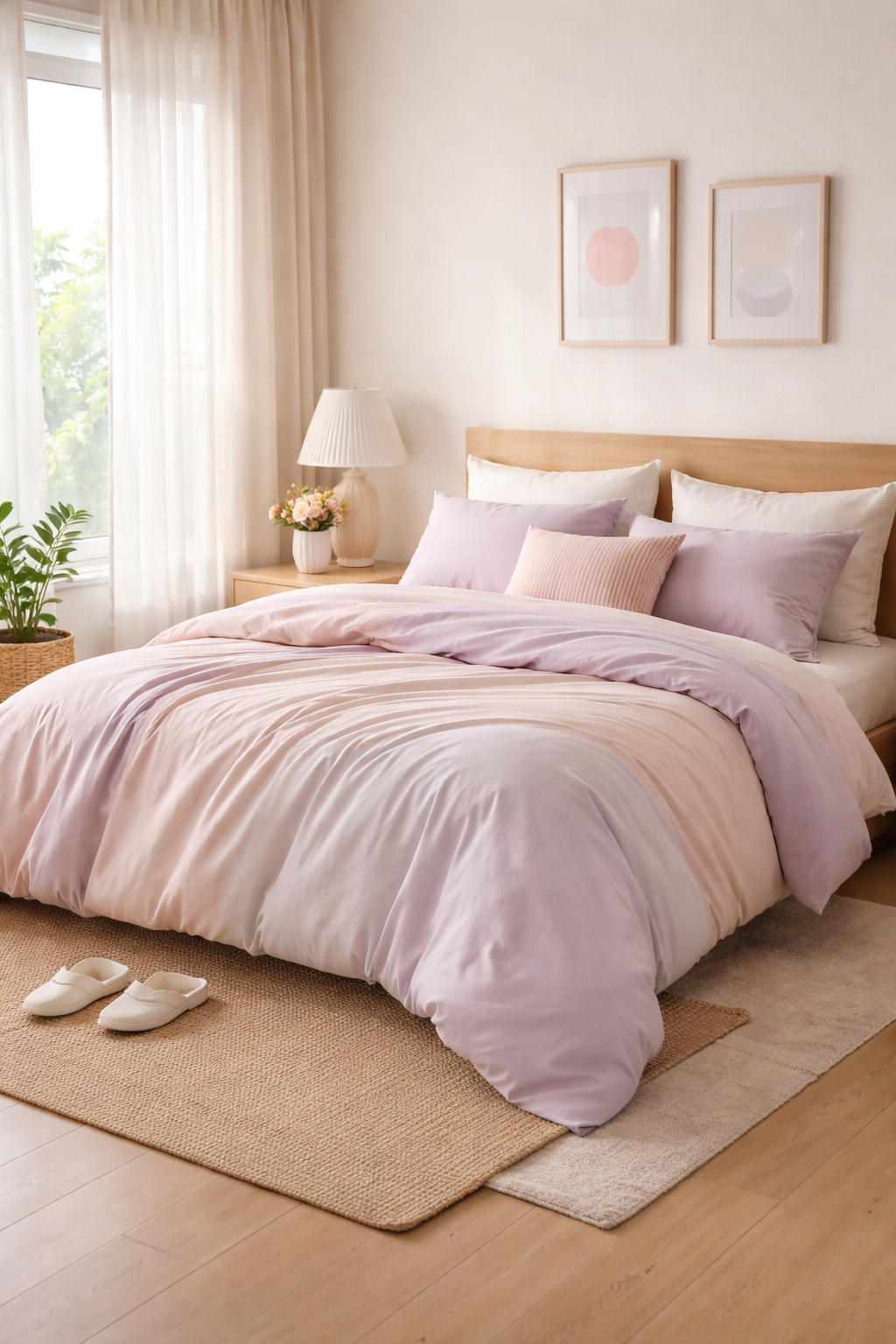 serene pastel bedding ambiance