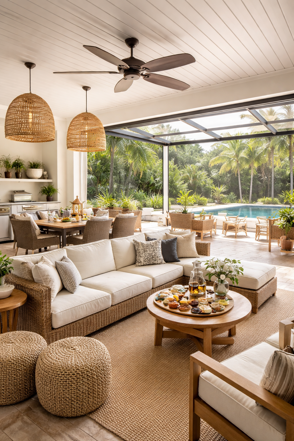 flexible outdoor entertaining space