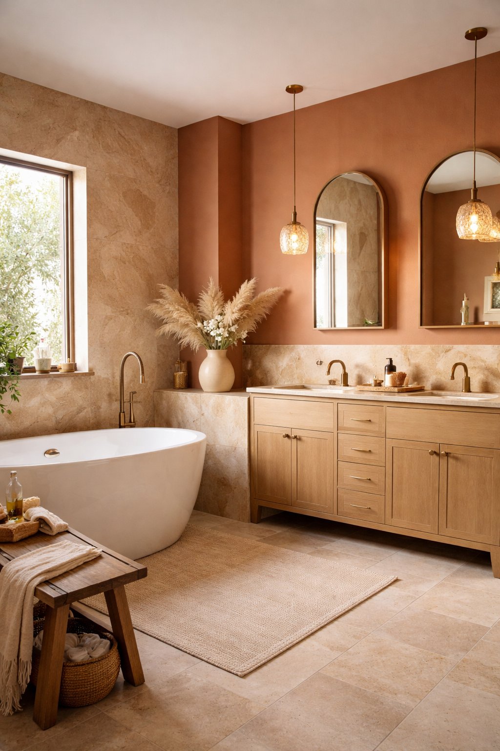 earthy tones create tranquil elegance