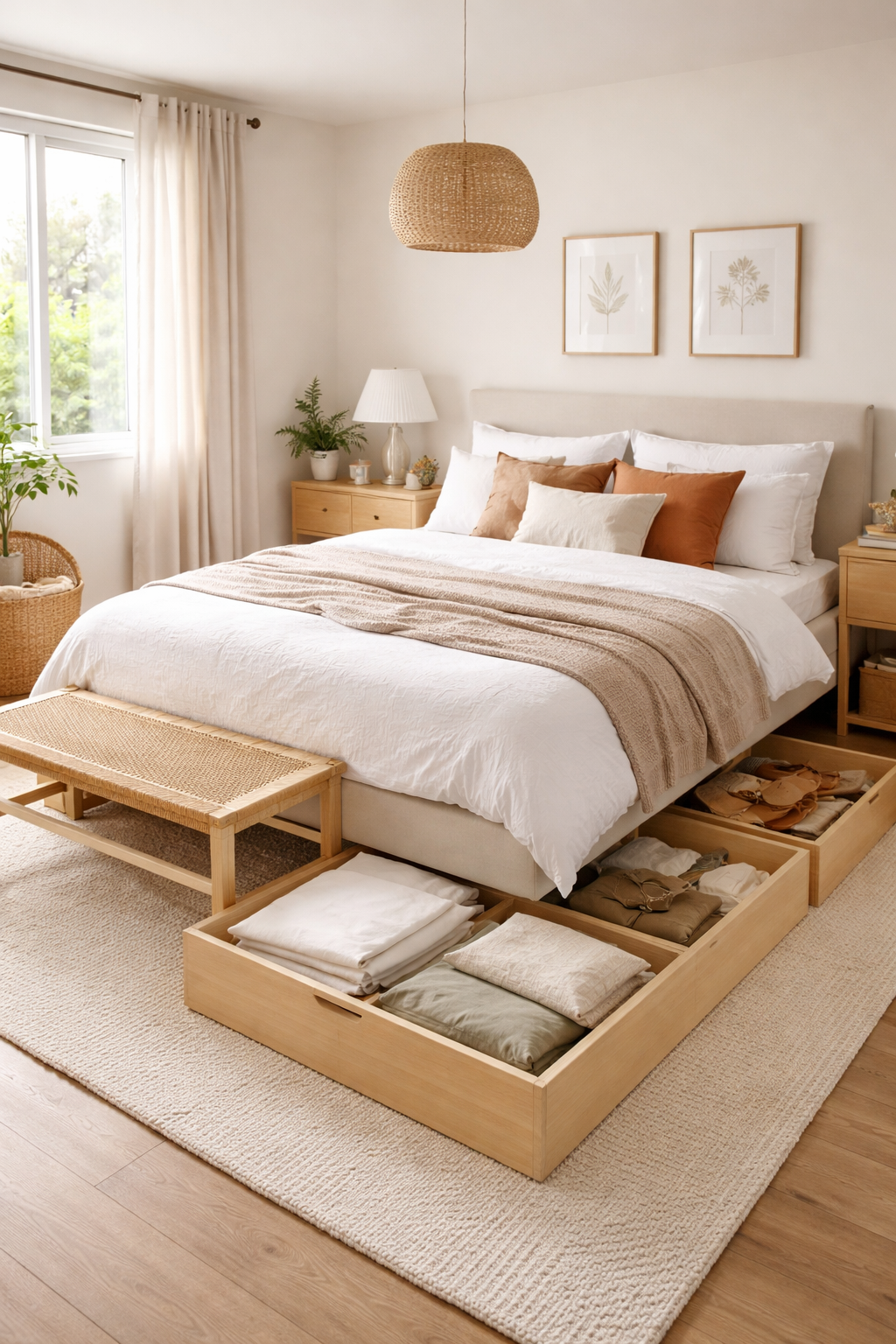 23 Small Bedroom Makeover Ideas With a Big Style Impact 7 under bed sleek storage solutions