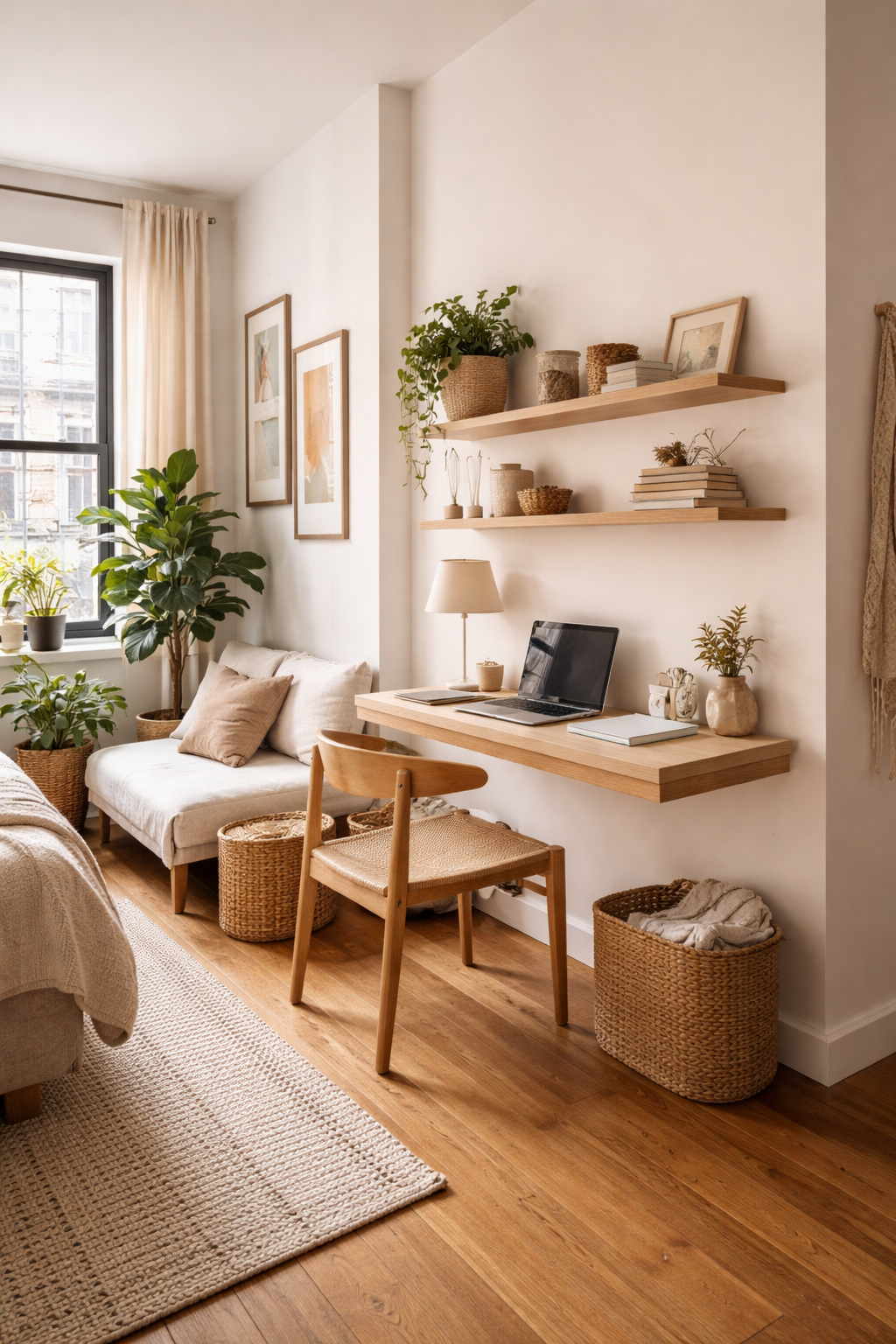 space saving floating desks