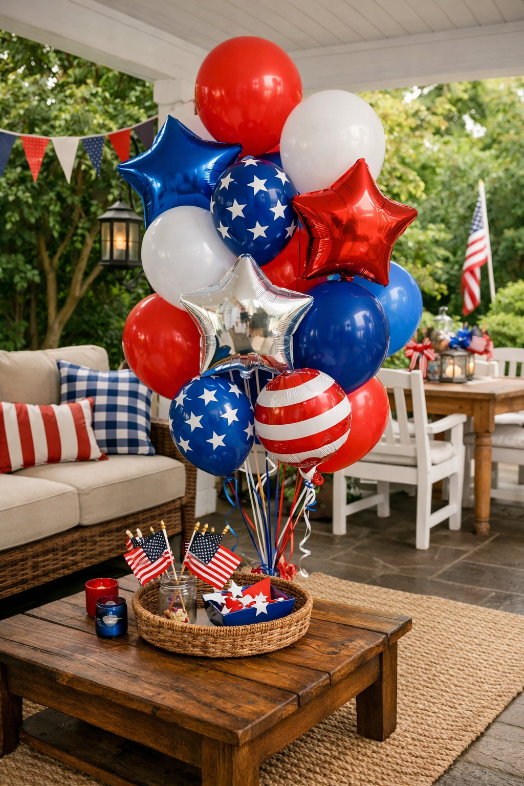 colorful festive balloon arrangements