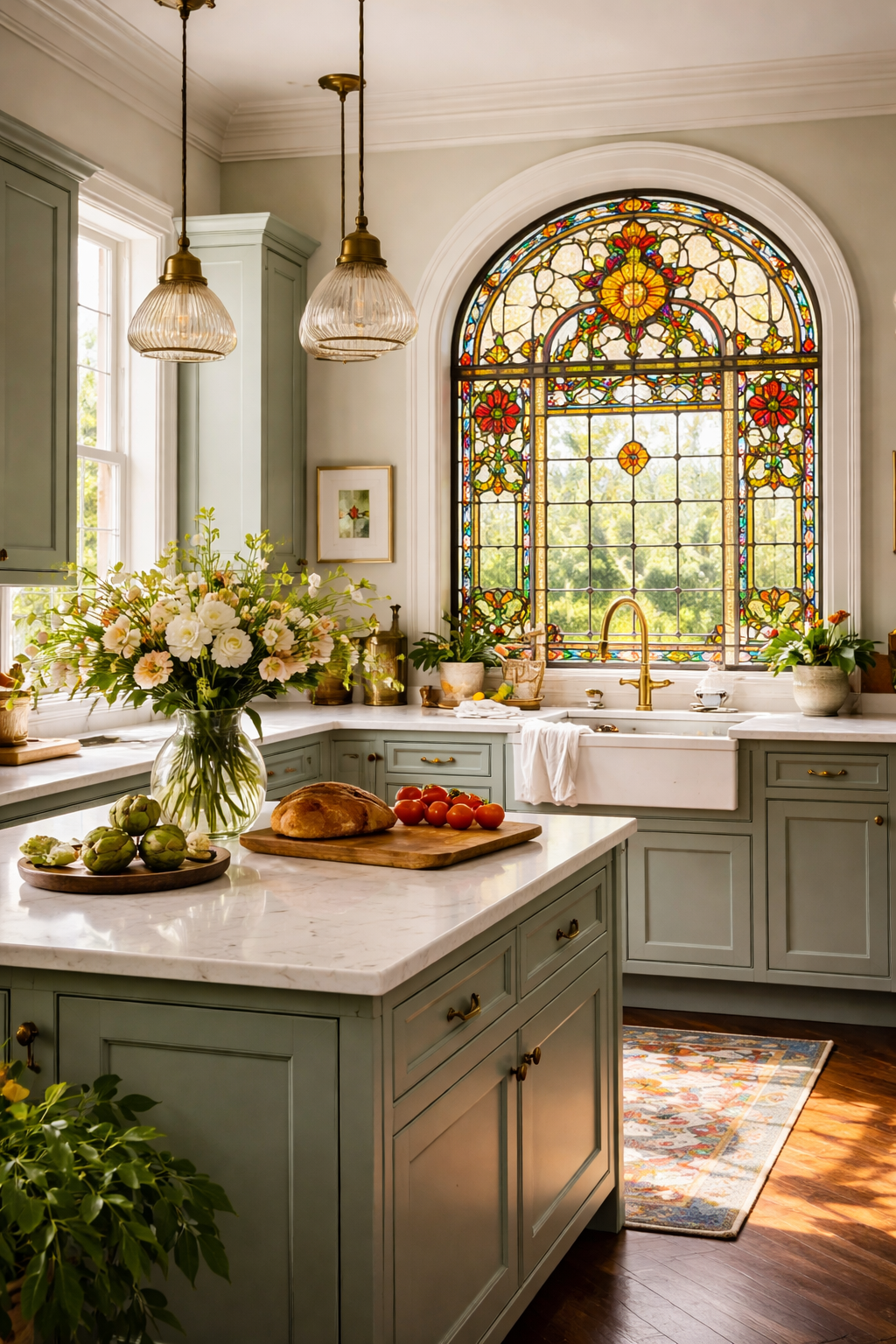 colorful victorian stained glass