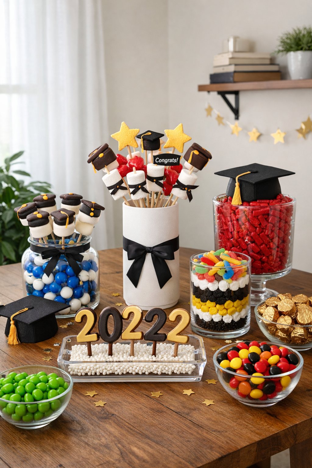 create colorful candy displays