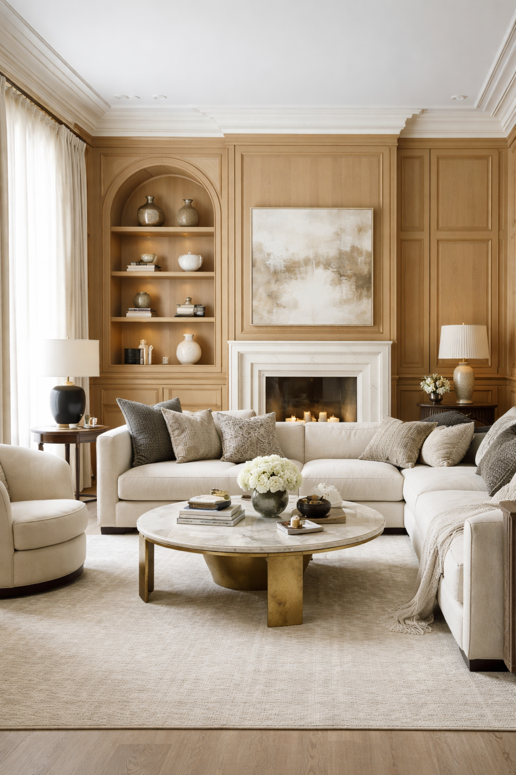 elegant custom wood paneling