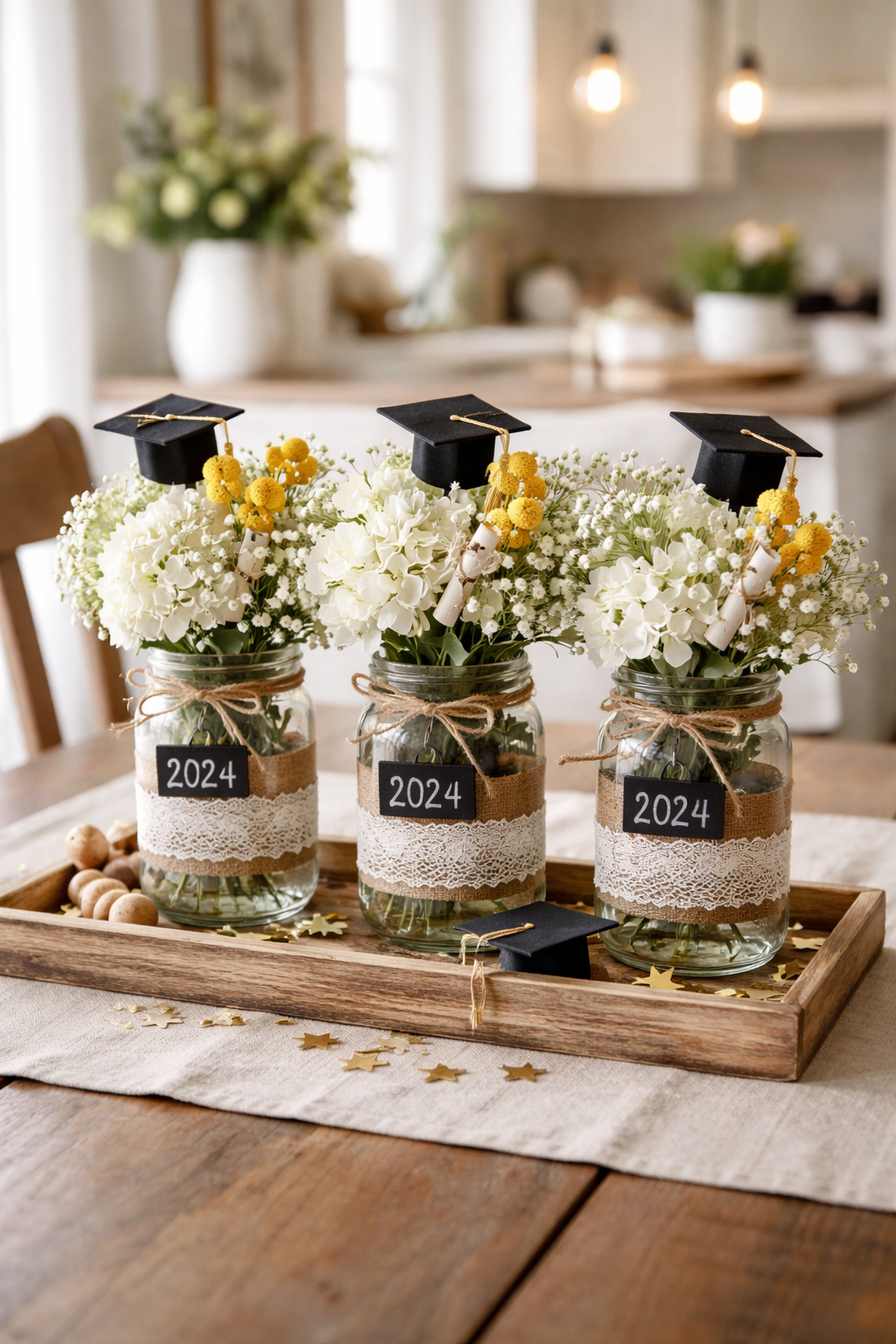 rustic jar floral arrangements
