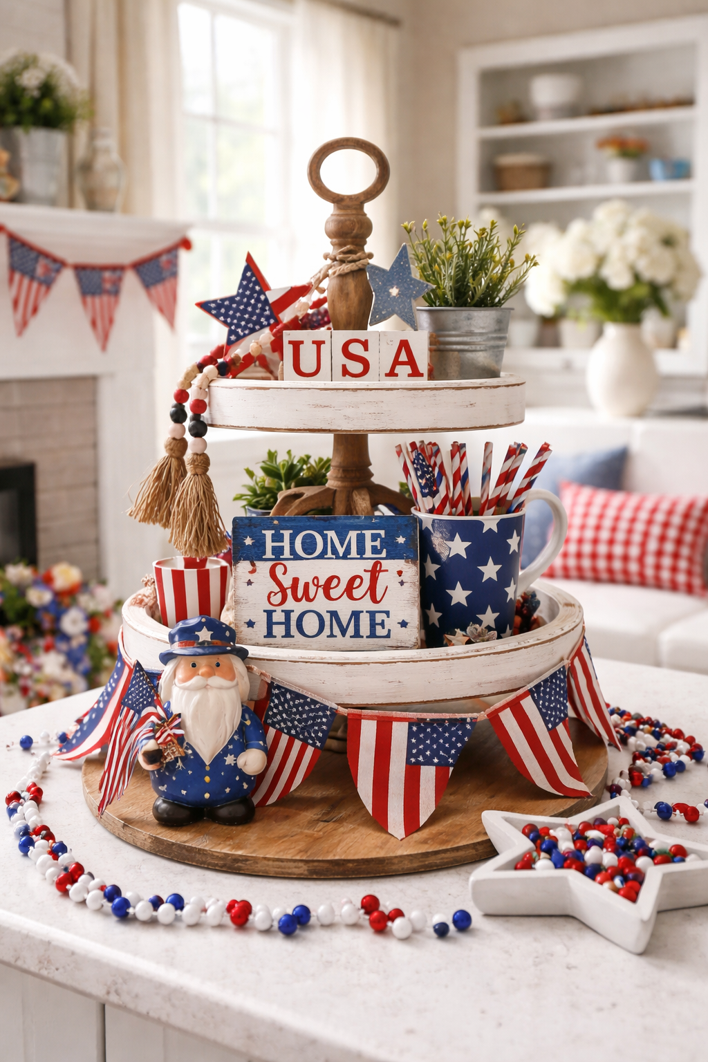 festive patriotic banner decor