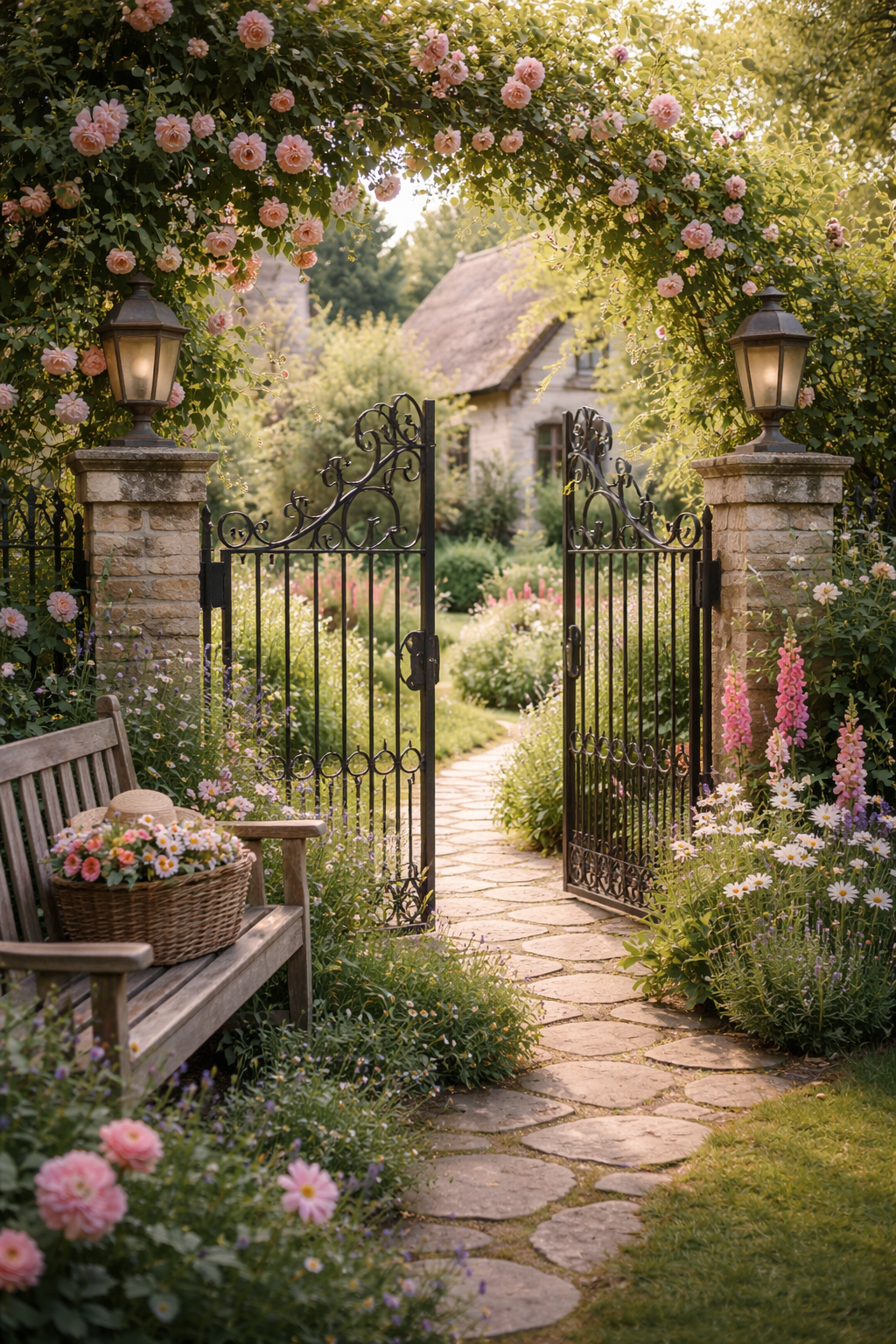 rustic charm with wrought iron