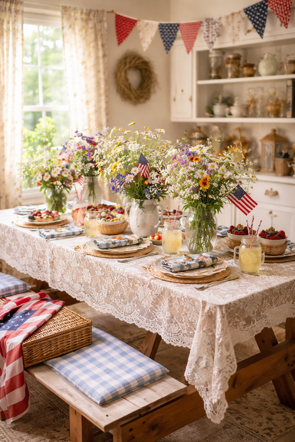 lace wildflowers vintage charm