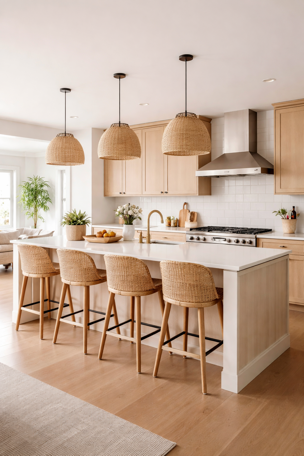 open kitchen breakfast bar