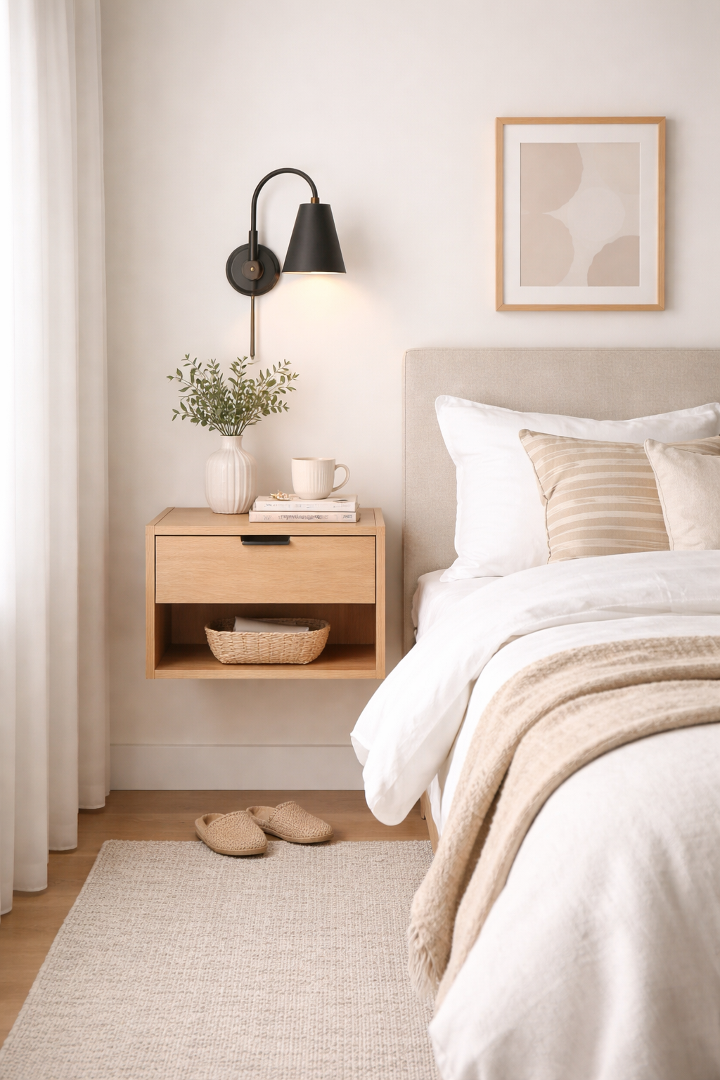 23 Small Bedroom Makeover Ideas With a Big Style Impact 9 modern space saving bedside storage