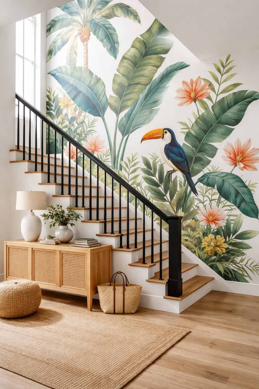 How to Style a Staircase Wall: 26 Inspiring Decor Ideas 11 transform flat walls boldly