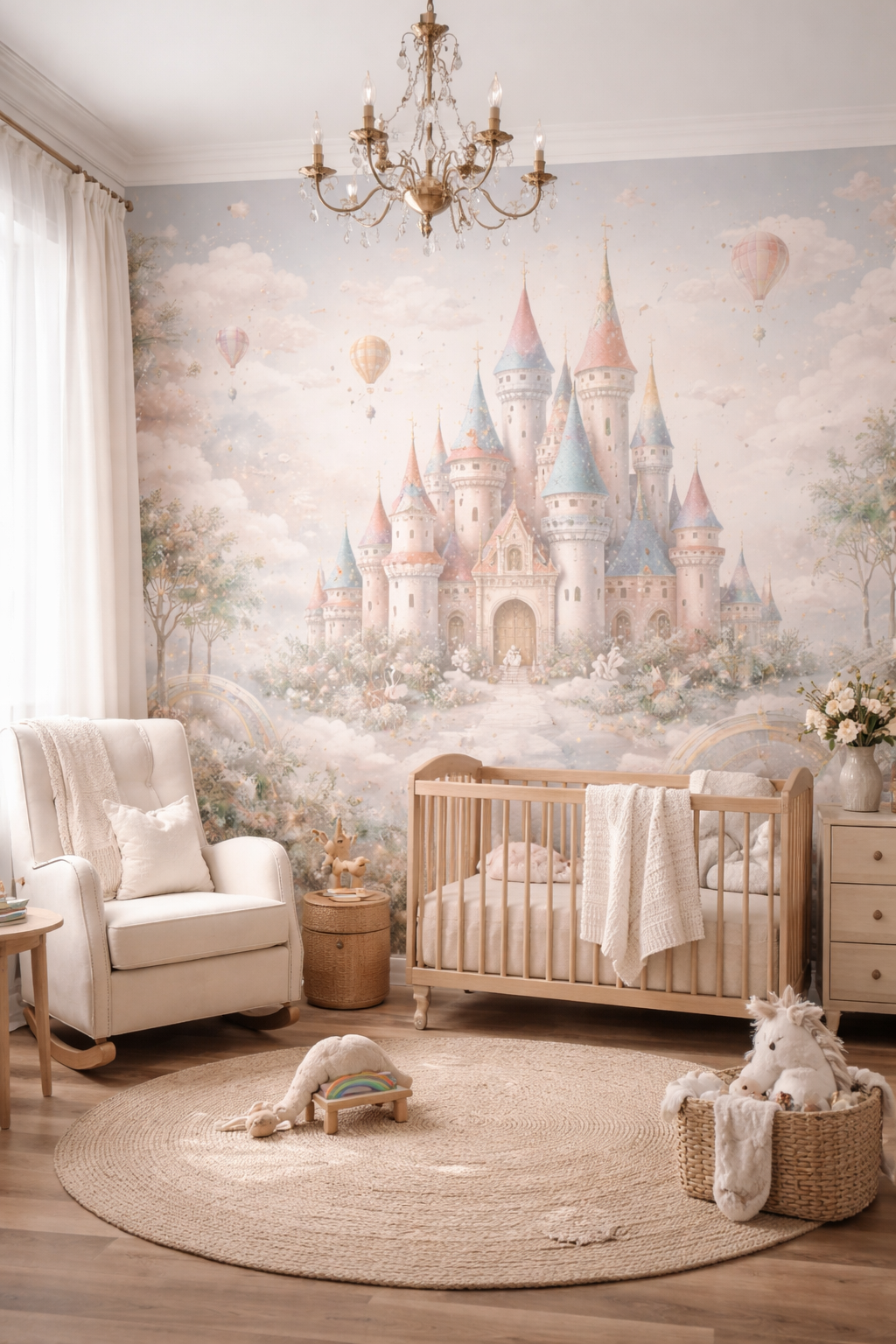 enchanted pastel castle wonder