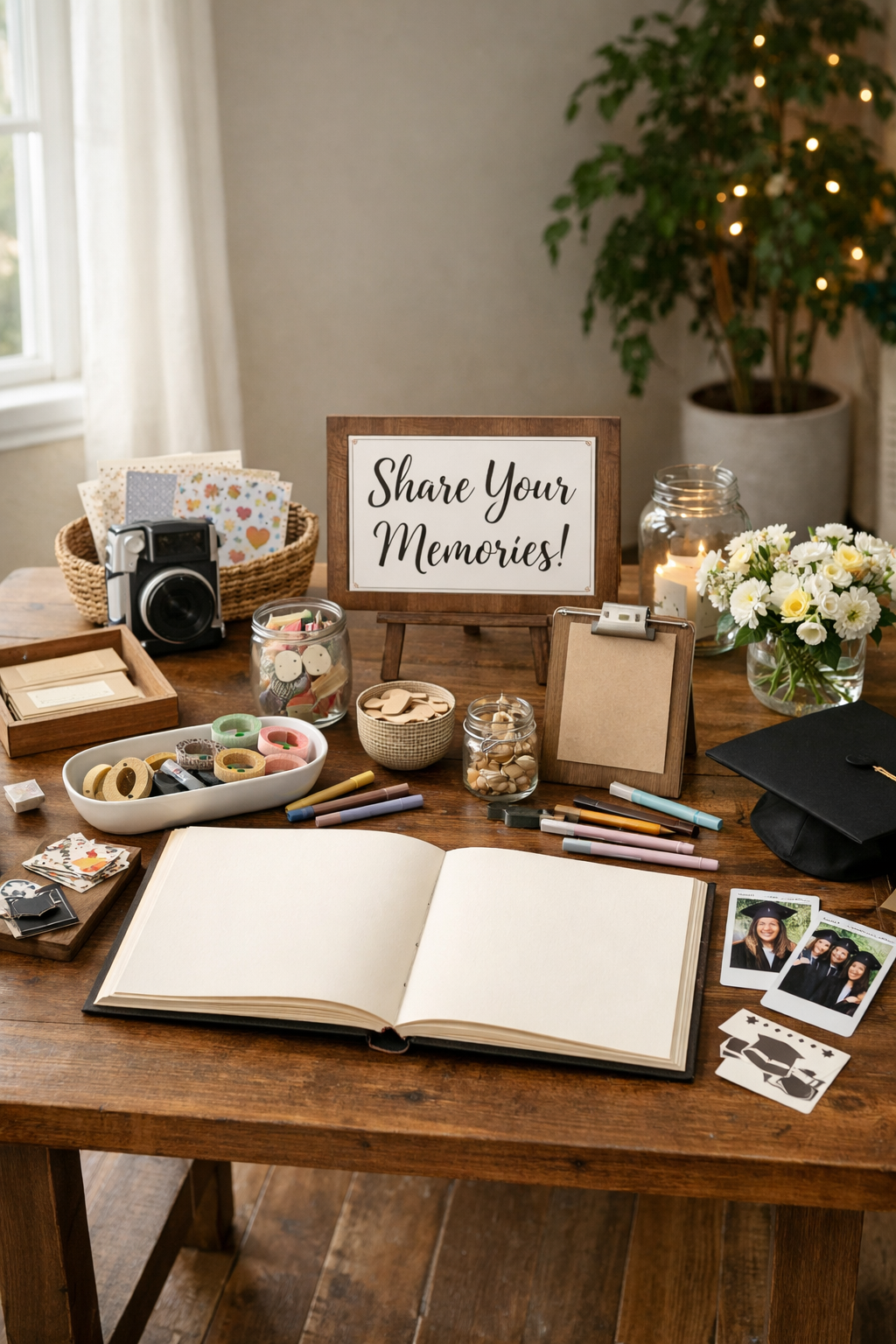 20 Epic Backyard Graduation Party Ideas for a Celebration to Remember 11 create lasting memory keepsake station