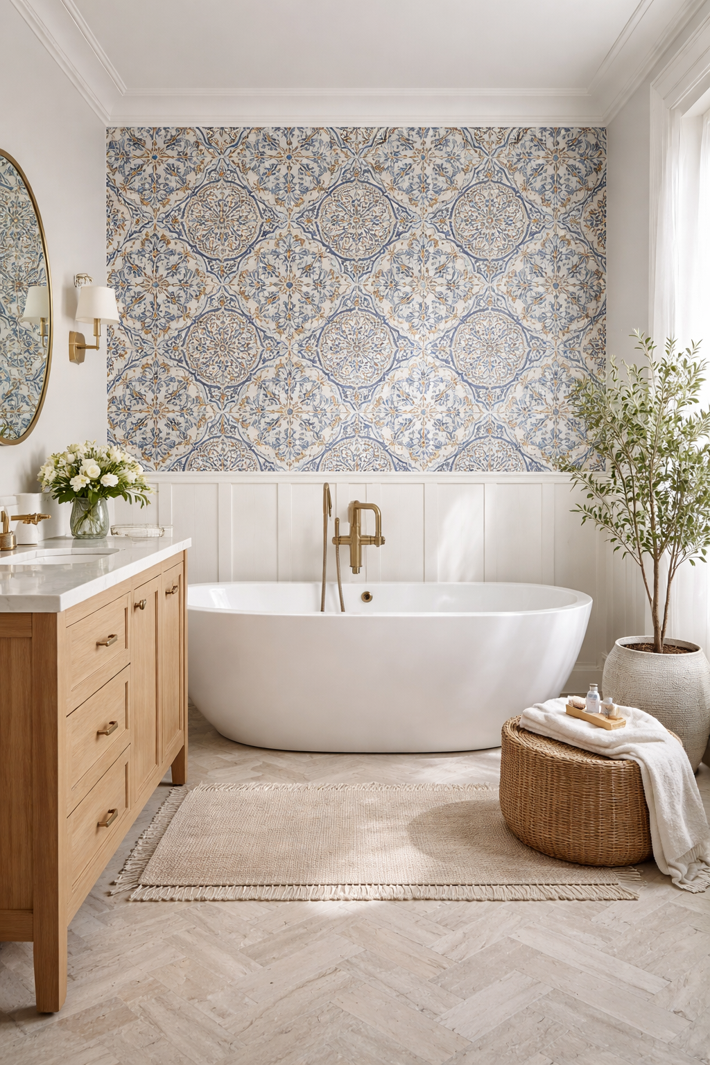 patterned tiles create focal points