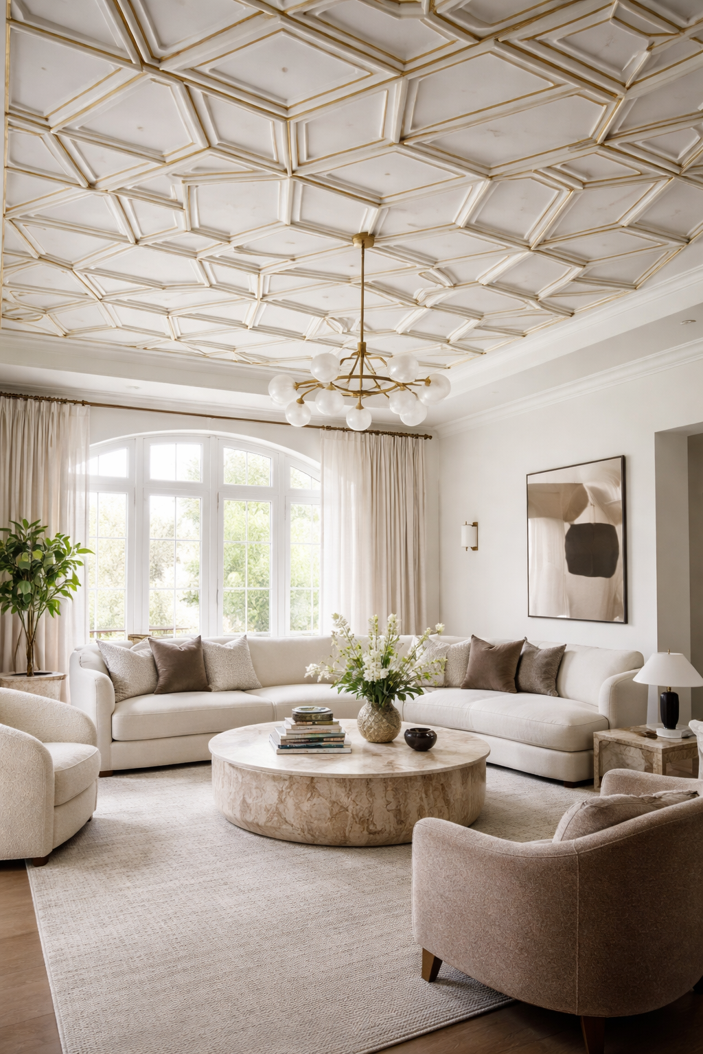 modern geometric ceiling designs