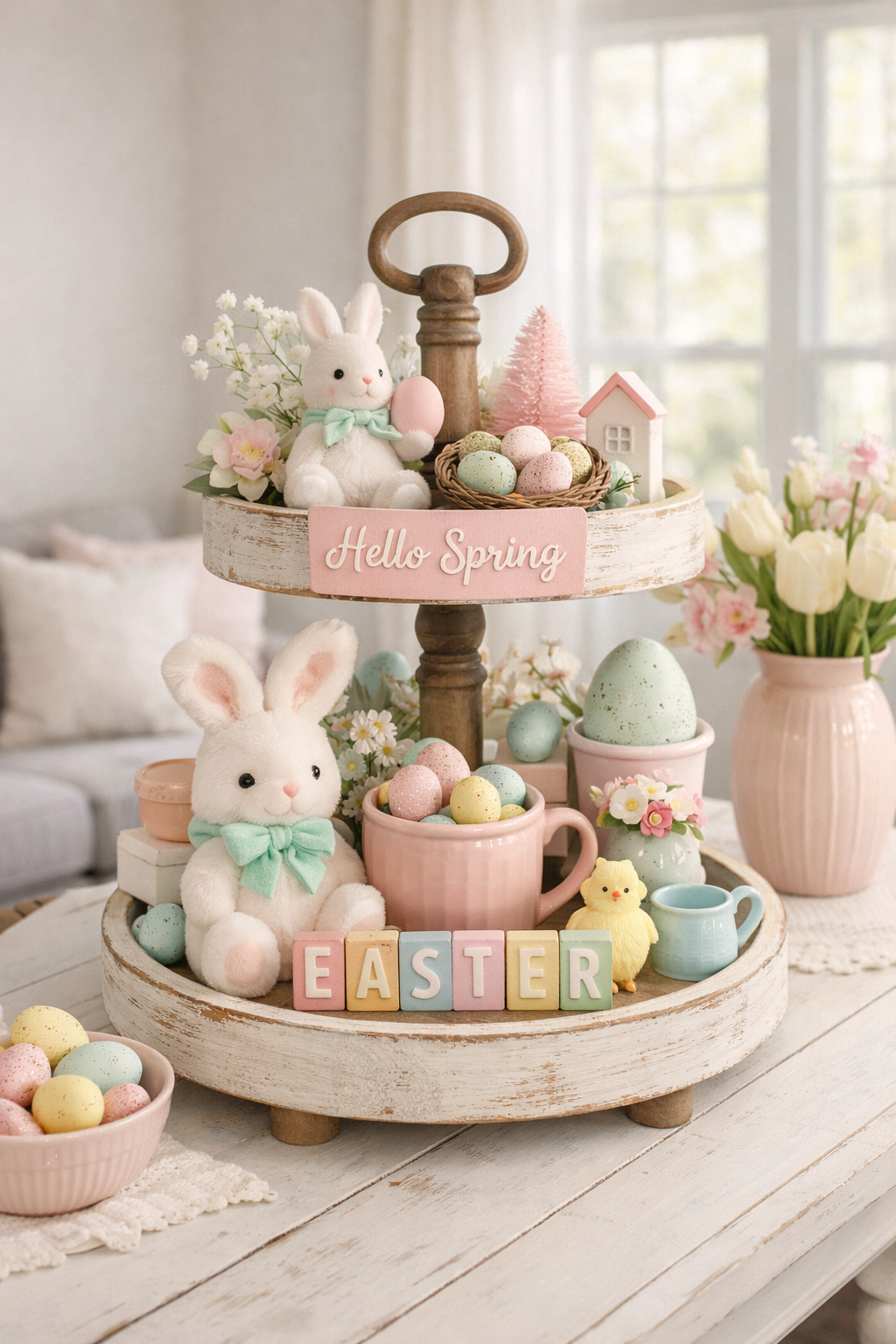 pastel easter spring decor