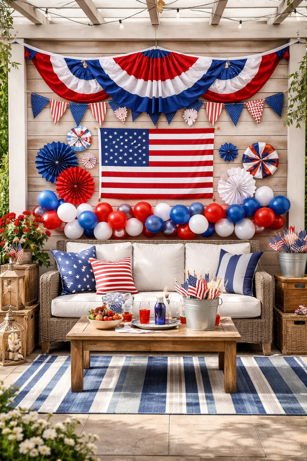 patriotic banners and props