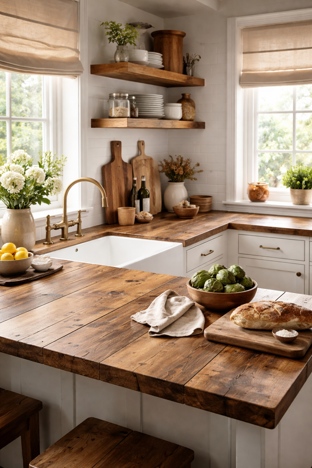 28 Stylish & Functional Kitchen Countertop Ideas to Try Now 11 sustainable rustic kitchen surface