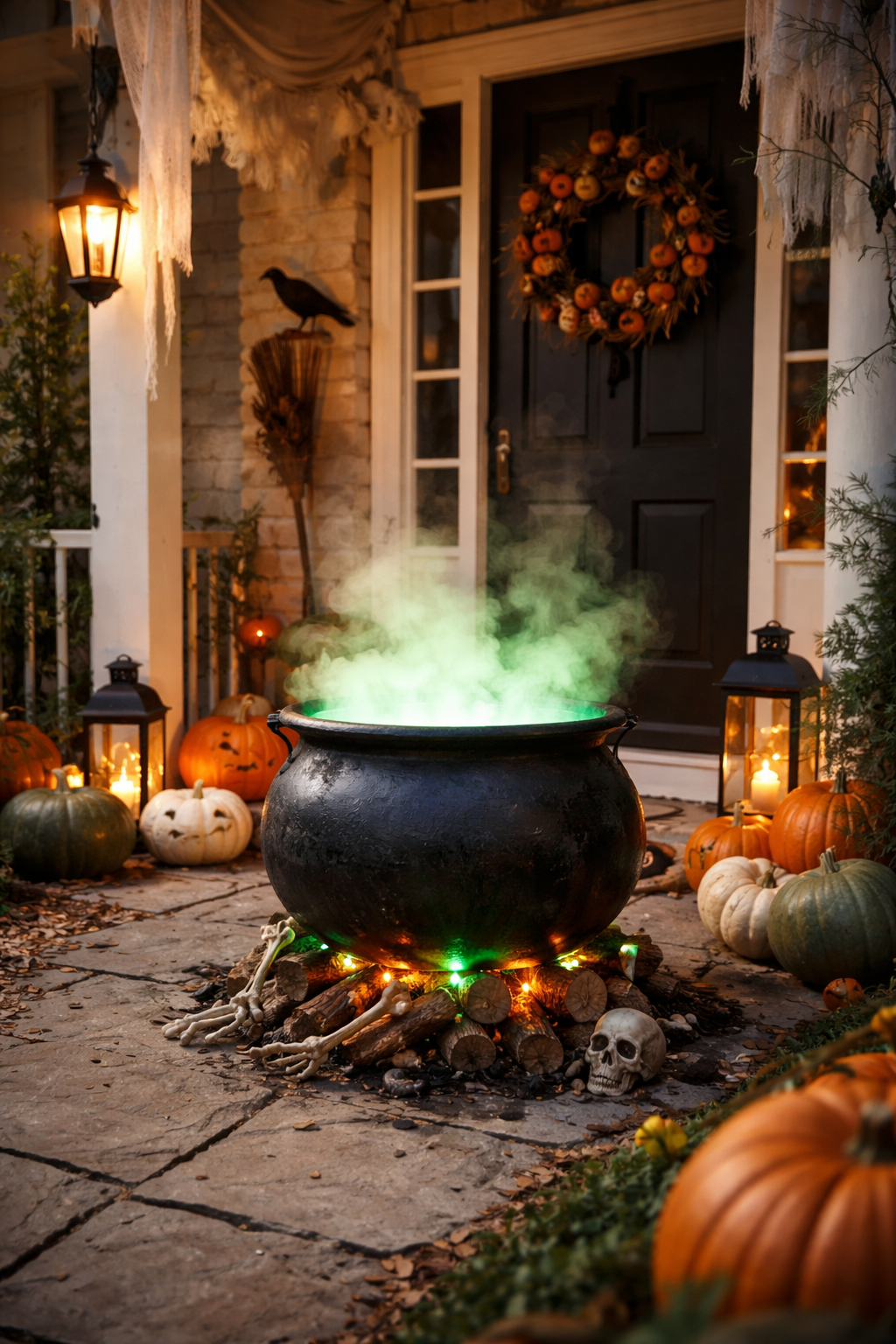 cauldron for porch decor