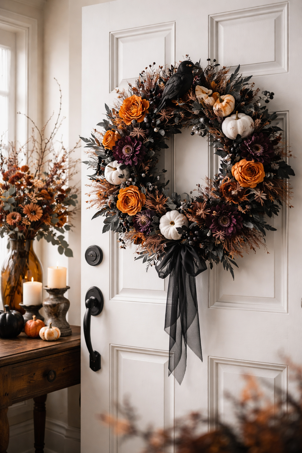 45 Halloween Wreath Ideas to Impress Your Trick-or-Treaters Before October 11 Halloween wreath