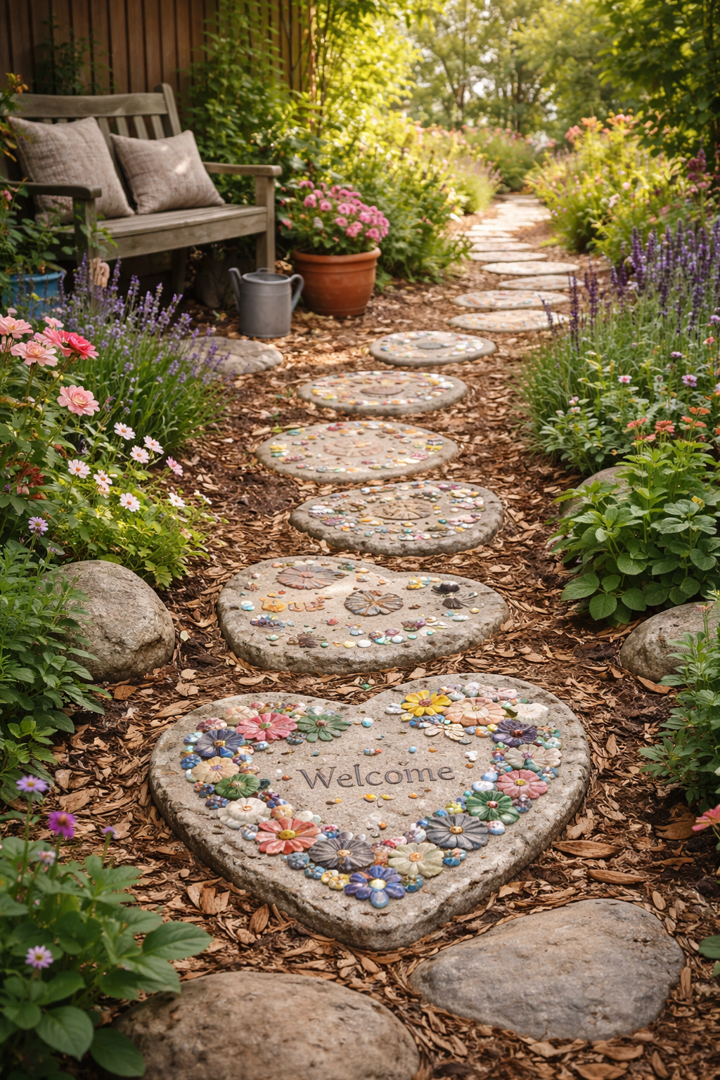 personalized artistic garden path