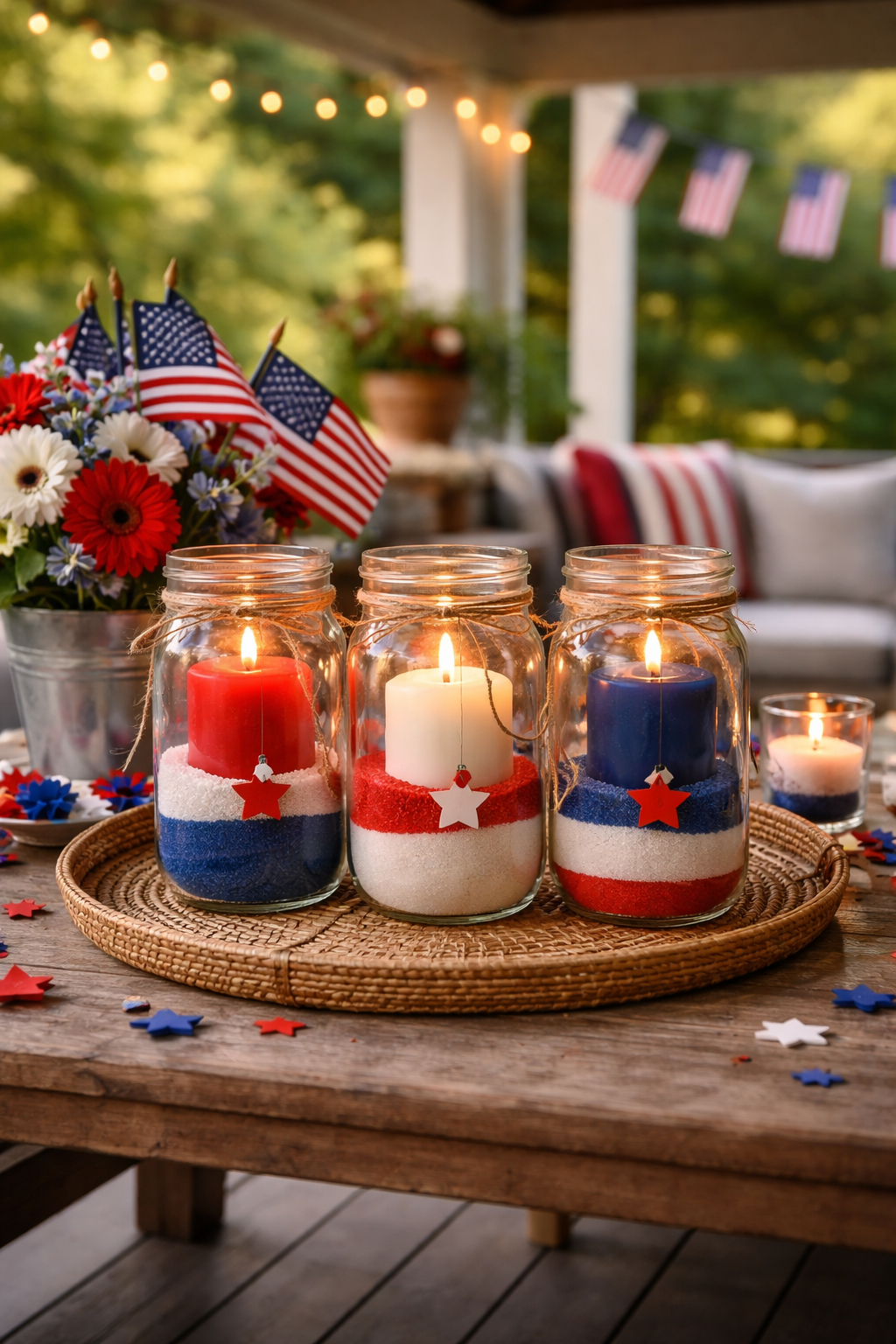 patriotic mason jar lighting