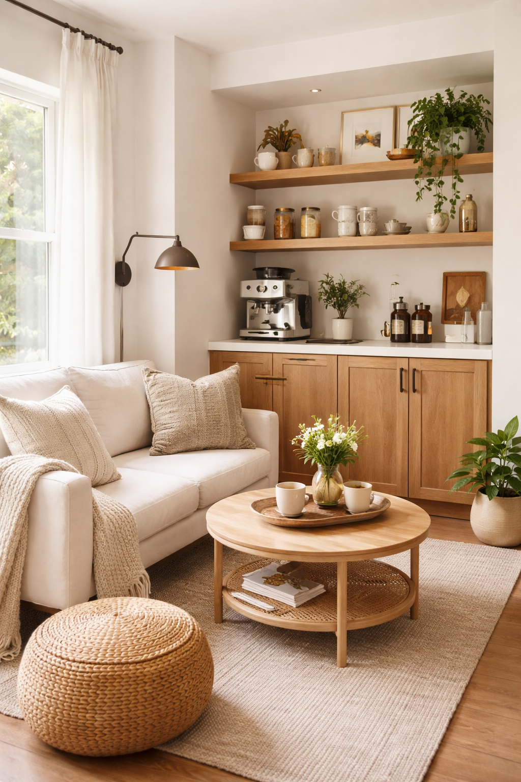 cozy coffee seating niche