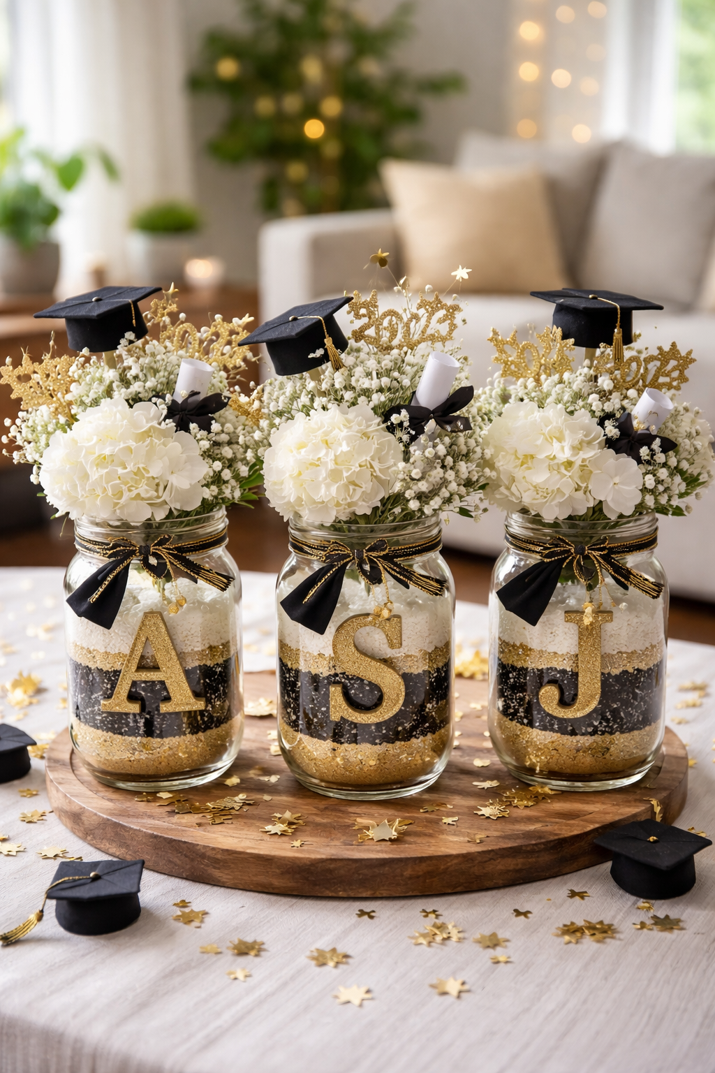 personalized graduation mason jars
