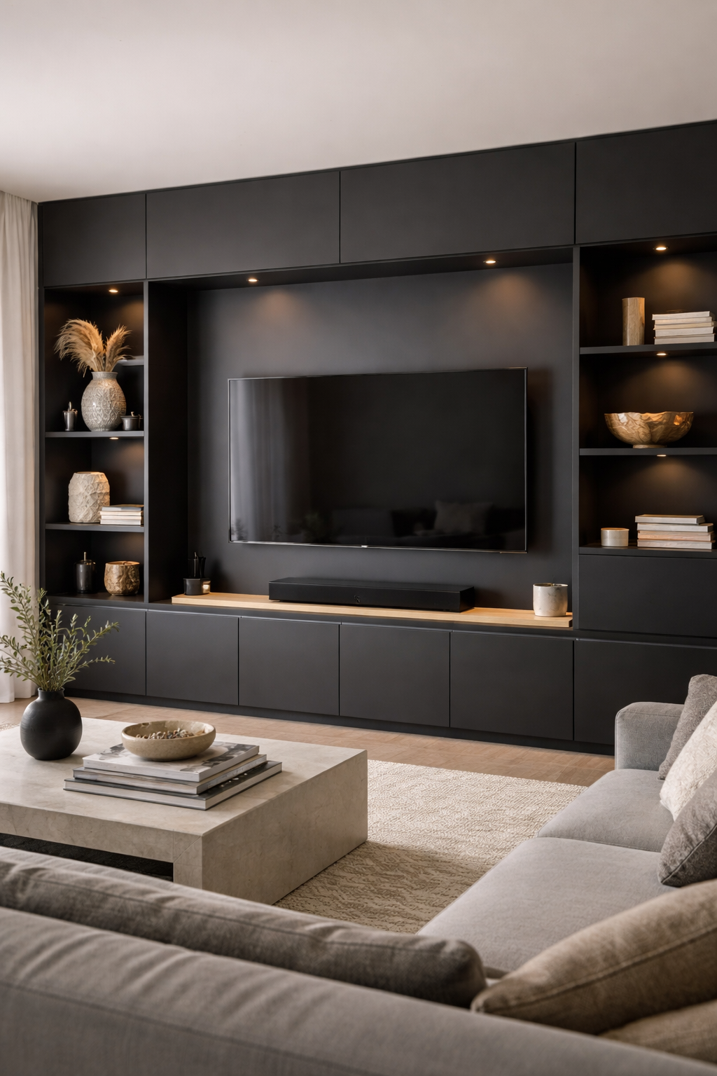 sleek modern matte cabinetry