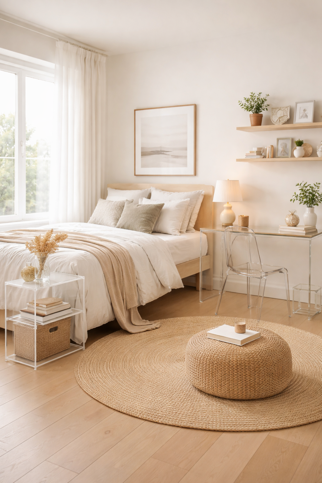 23 Small Bedroom Makeover Ideas With a Big Style Impact 21 light airy multifunctional furniture