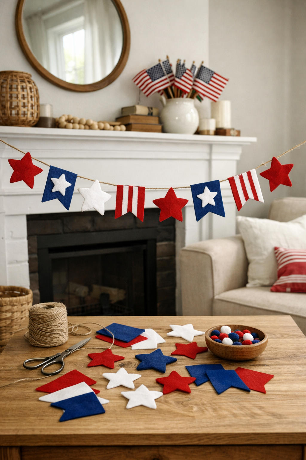 create patriotic felt banner